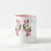 Mug Fille mère's Day rose fleuri Coeur (Centre)