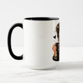 Mug Fille mignonne et impertinente au café (Gauche)