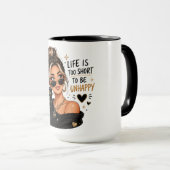 Mug Fille mignonne et impertinente au café (Devant droit)