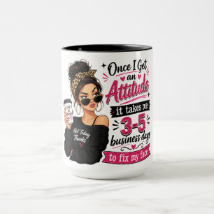 Mug Fille mignonne et impertinente au café