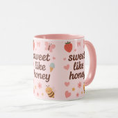 Mug Fille Mignonne Rose Kawaii – Design Mignon (Devant droit)