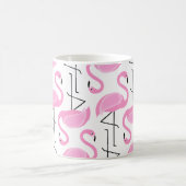 Mug Fille moderne Tropical rose Flamingo modèle (Centre)
