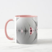 Mug Fille monographie rose et argent fractal (Gauche)