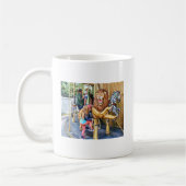 Mug Fille montant sur un carrousel (Gauche)