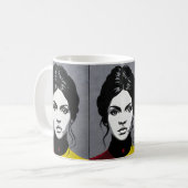 Mug Fille mûre, cadre double couleur (Devant gauche)