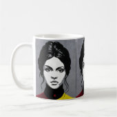 Mug Fille mûre, cadre double couleur (Gauche)
