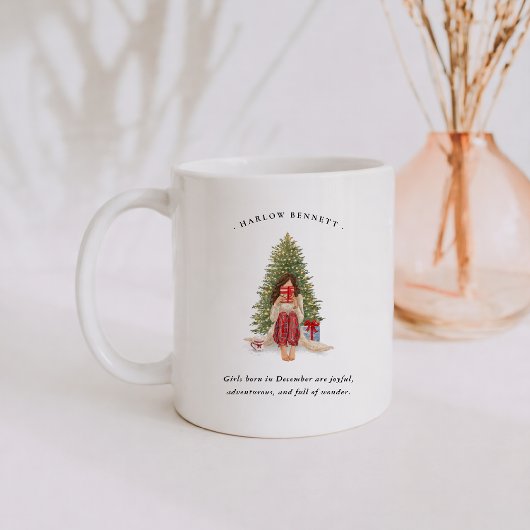 Mug Fille née en décembre | Monogramme