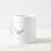 Mug Fille née en juillet | Monogramme (Devant gauche)