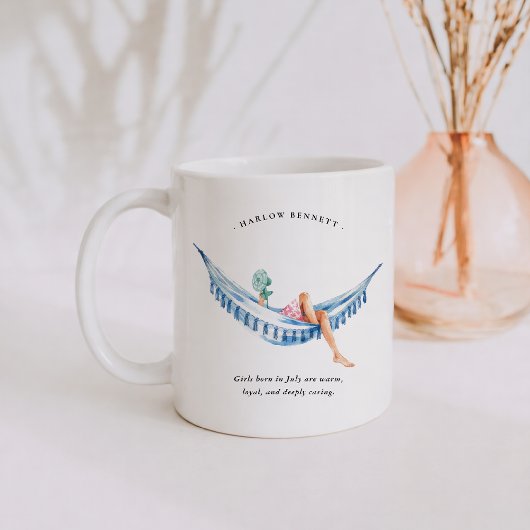 Mug Fille née en juillet | Monogramme