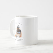 Mug Fille née en octobre | Monogramme (Devant gauche)