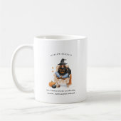 Mug Fille née en octobre | Monogramme (Gauche)