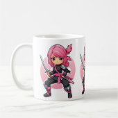 Mug Fille Ninja rose (Gauche)