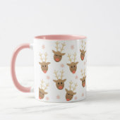 Mug Fille Noël Reindeer Snowflakes Motif Gold (Gauche)