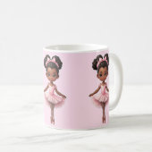 Mug Fille noire Ballerina Rose Ballet (Devant droit)
