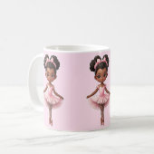 Mug Fille noire Ballerina Rose Ballet (Devant gauche)