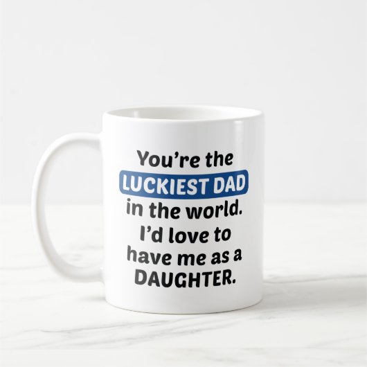 Mug Fille papa Lucky (Gauche)