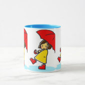 Mug fille parapluie (Centre)