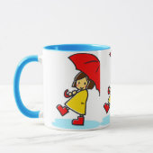 Mug fille parapluie (Gauche)
