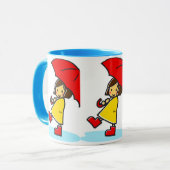 Mug fille parapluie (Devant gauche)