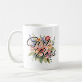 Mug Fille Patron Florale Aquarelle (Gauche)