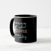 Mug Fille pin-up accroc au café (Devant gauche)