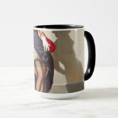 Mug Fille Pin-Up Rétro (Devant droit)