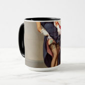 Mug Fille Pin-Up Rétro (Devant gauche)