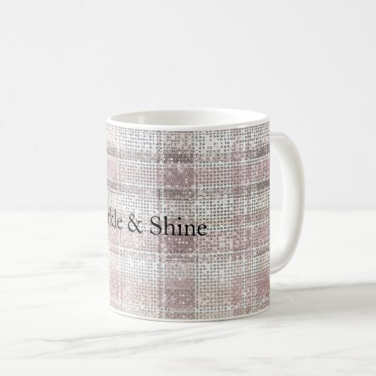 Mug Fille Pink Plaid Sparkle (Devant droit)