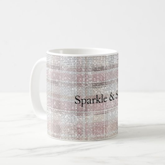 Mug Fille Pink Plaid Sparkle (Devant gauche)