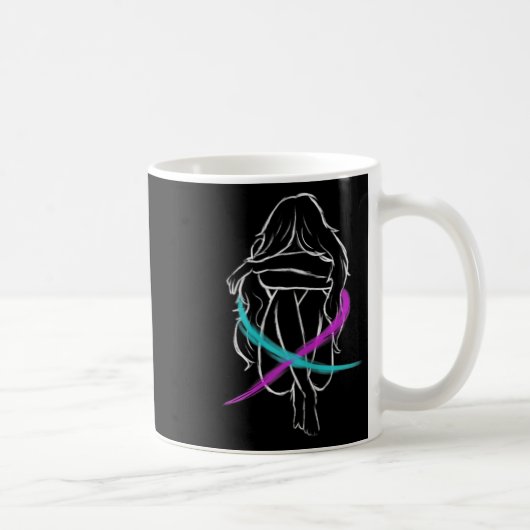 Mug Fille pleure Introverti Prévention du suicide Sens (Droite)