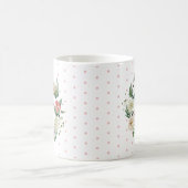 Mug Fille Pois florale de couleur rose (Centre)