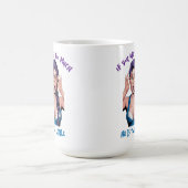 Mug Fille Pop-Art aux cheveux violets (Centre)