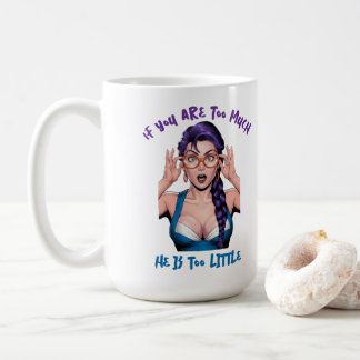 Mug Fille Pop-Art aux cheveux violets