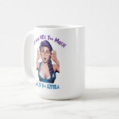 Mug Fille Pop-Art aux cheveux violets (Devant gauche)