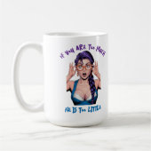 Mug Fille Pop-Art aux cheveux violets (Gauche)