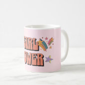 Mug Fille Power conception de texte avec étoiles (Devant droit)
