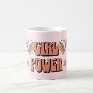 Mug Fille Power conception de texte avec étoiles