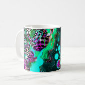 Mug Fille punk Mohawk Art abstrait (Devant gauche)