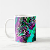 Mug Fille punk Mohawk Art abstrait (Gauche)