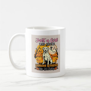 Mug Fille qui aime Labrador Retriever Halloween Sorciè