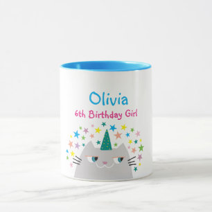 Mug Fille qui fête son 6ème anniversaire