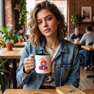 Mug Fille Rétro Synthwave des Années 80 "Trop Cool Pou