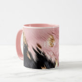 Mug Fille Rose Black Gold Cowgirl Cowhide (Devant gauche)