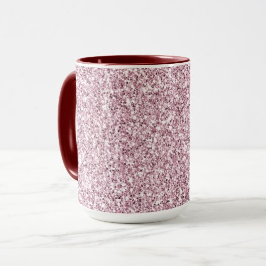 Mug Fille rose brillante Parties scintillant (Devant gauche)