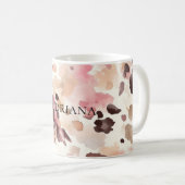 Mug Fille rose Brown crème Poster de animal léopard (Devant droit)