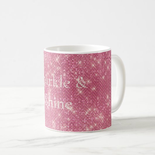 Mug Fille rose Glitzy Étincelle (Devant droit)