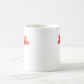 Mug Fille rose mignonne avec ballons cardiaques (Centre)