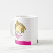 Mug Fille rose mignonne de princesse Ballet de ♥ de (Devant gauche)