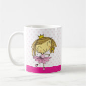 Mug Fille rose mignonne de princesse Ballet de ♥ de (Gauche)