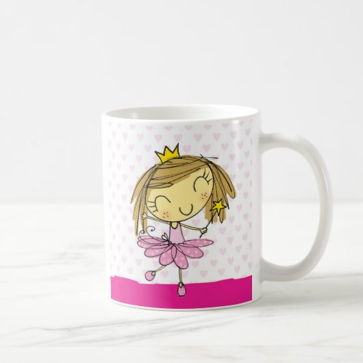 Mug Fille rose mignonne de princesse Ballet de ♥ de (Droite)